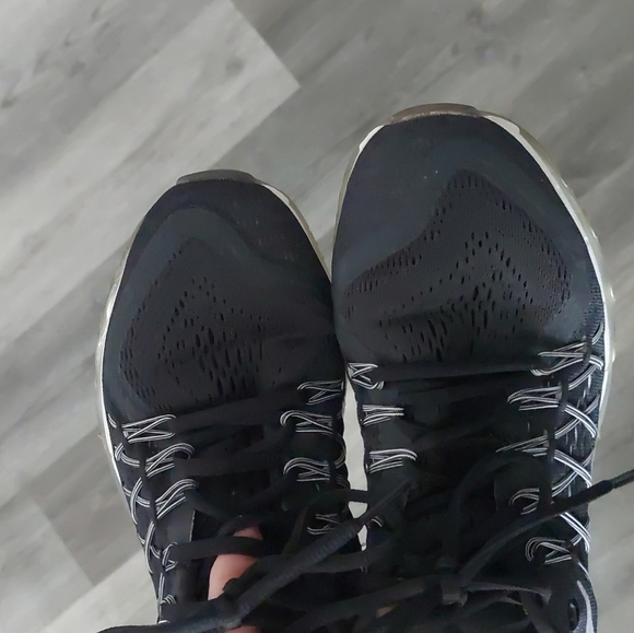 Nike Air Max Black Mesh Lace Up Running Training Sneakers Shoes - Picture 3 of 9